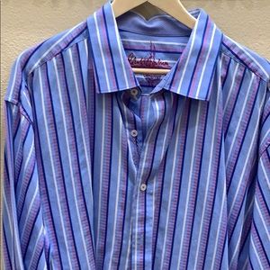 Robert Graham light blue shirt